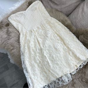 Lace Strapless Dress (NWOT)
